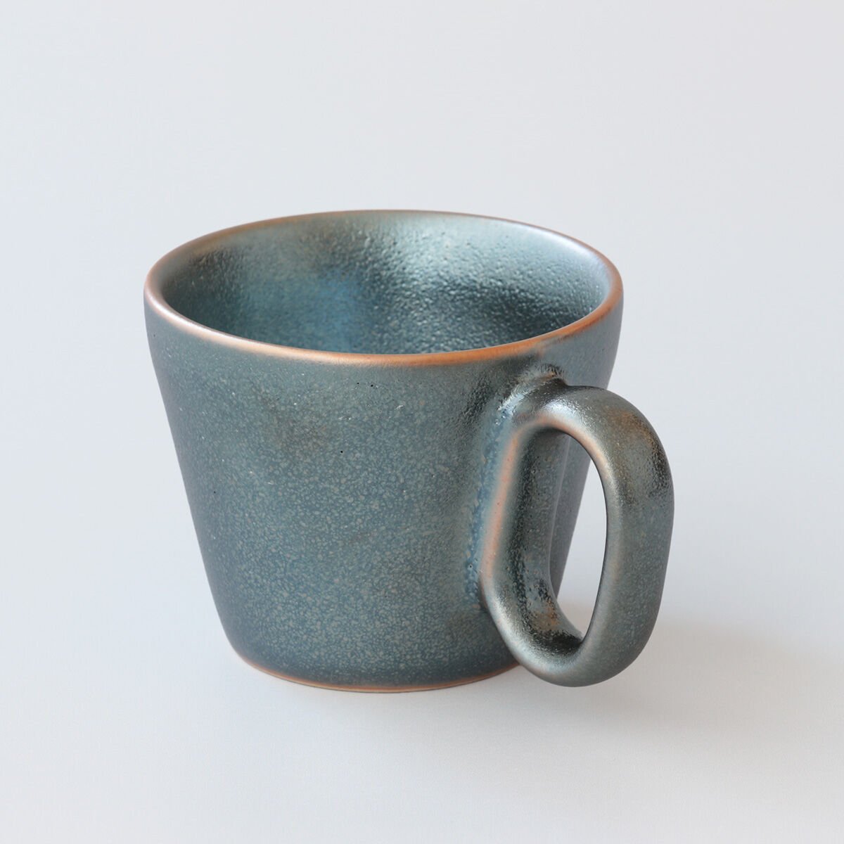 生涯を添い遂げるマグ 信楽焼 銀天目 杉箱入り