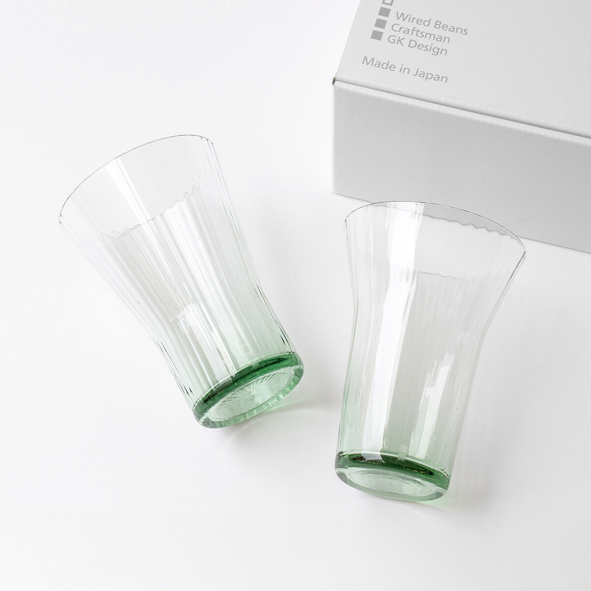 生涯を添い遂げるグラス MIZUグラス ペアセット レトロウェイブ  ギフトボックス入り