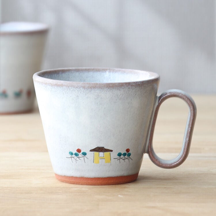 生涯を添い遂げるマグ 赤膚焼 大塩昭山窯 奈良絵 杉箱入り