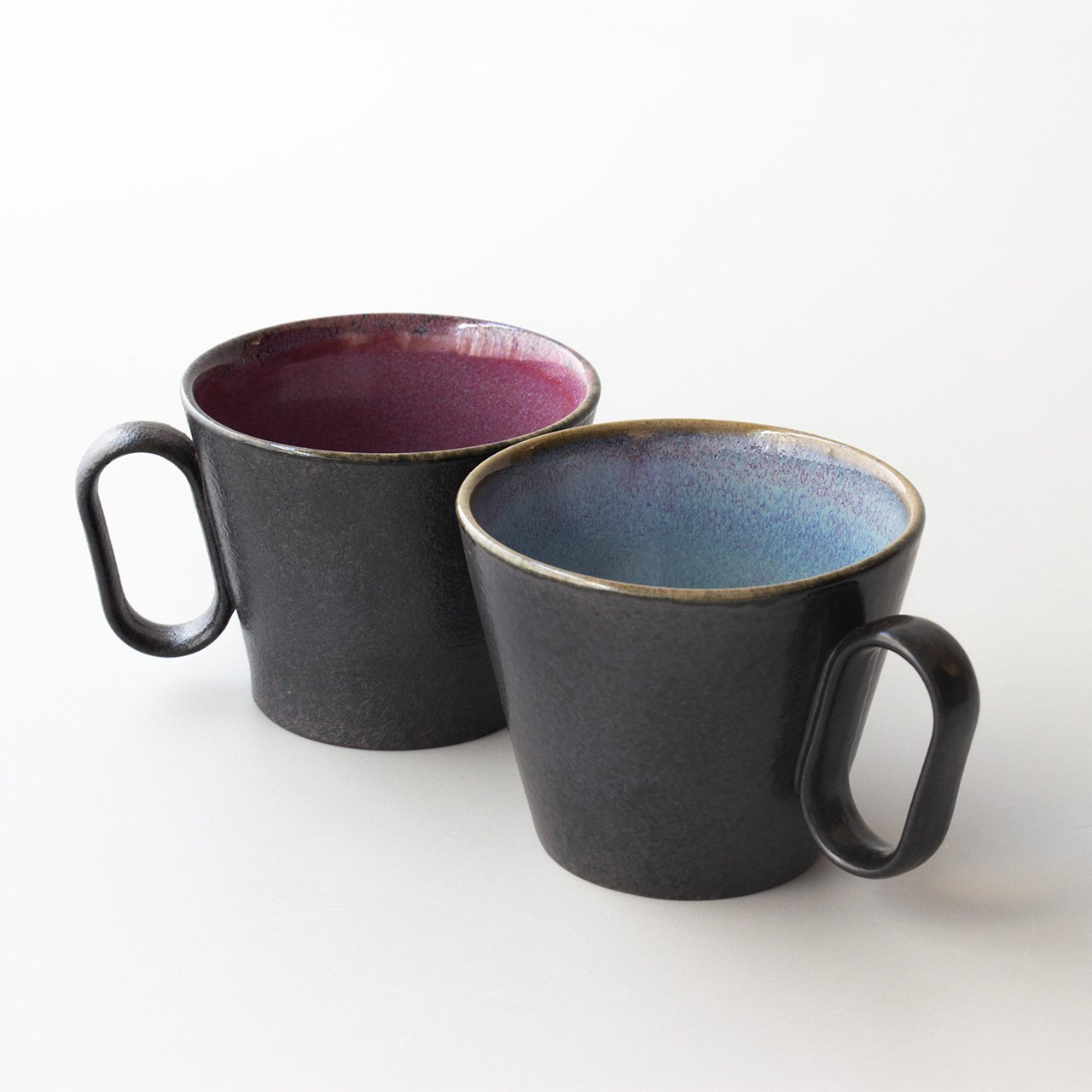 【公式オンラインストア限定】生涯を添い遂げるマグ 越前焼 竜仙窯 ペアセット 均窯釉 ブルー・パープル ギフトボックス入り ペアセット 均窯釉 ブルー・パープル large image number 0