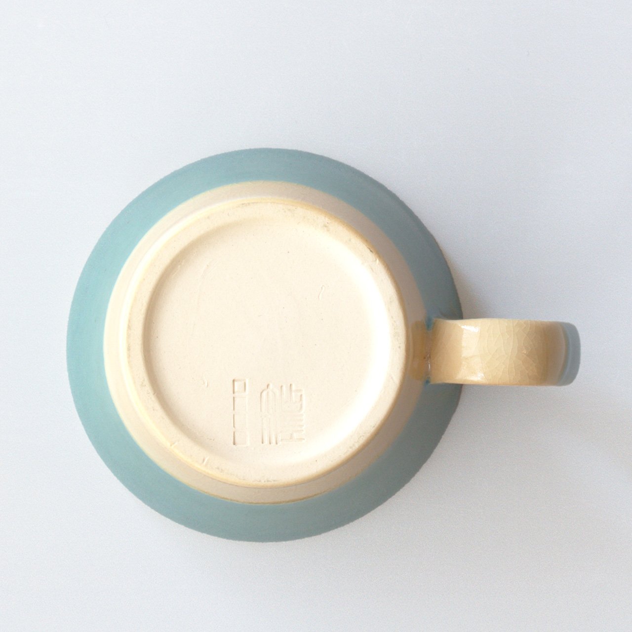 【杉箱入り】生涯を添い遂げるマグ 薩摩焼 帖佐窯 トルコ釉 白薩摩 トルコ釉 large image number 6