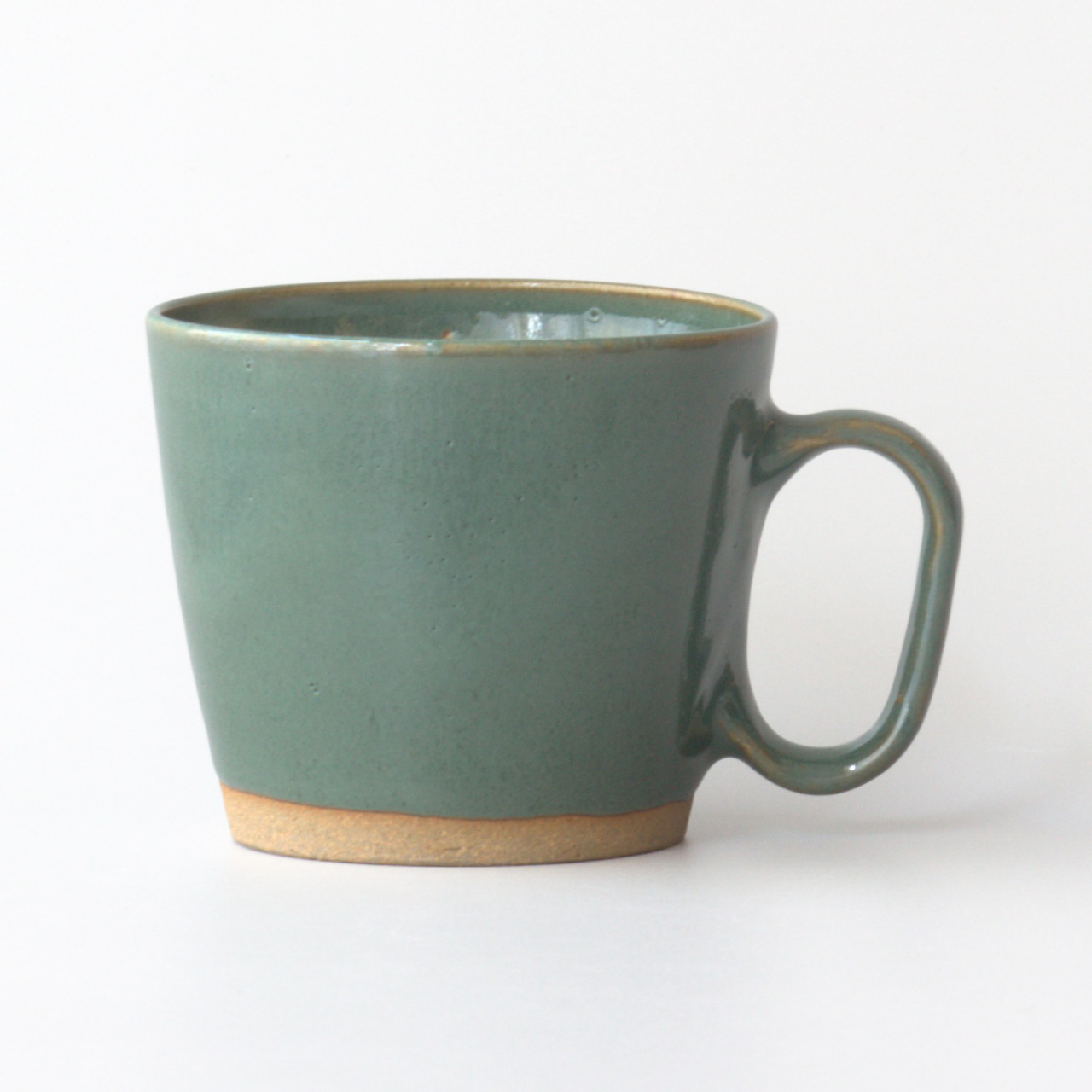 生涯を添い遂げるマグ 越中三助焼 緑釉 杉箱入り