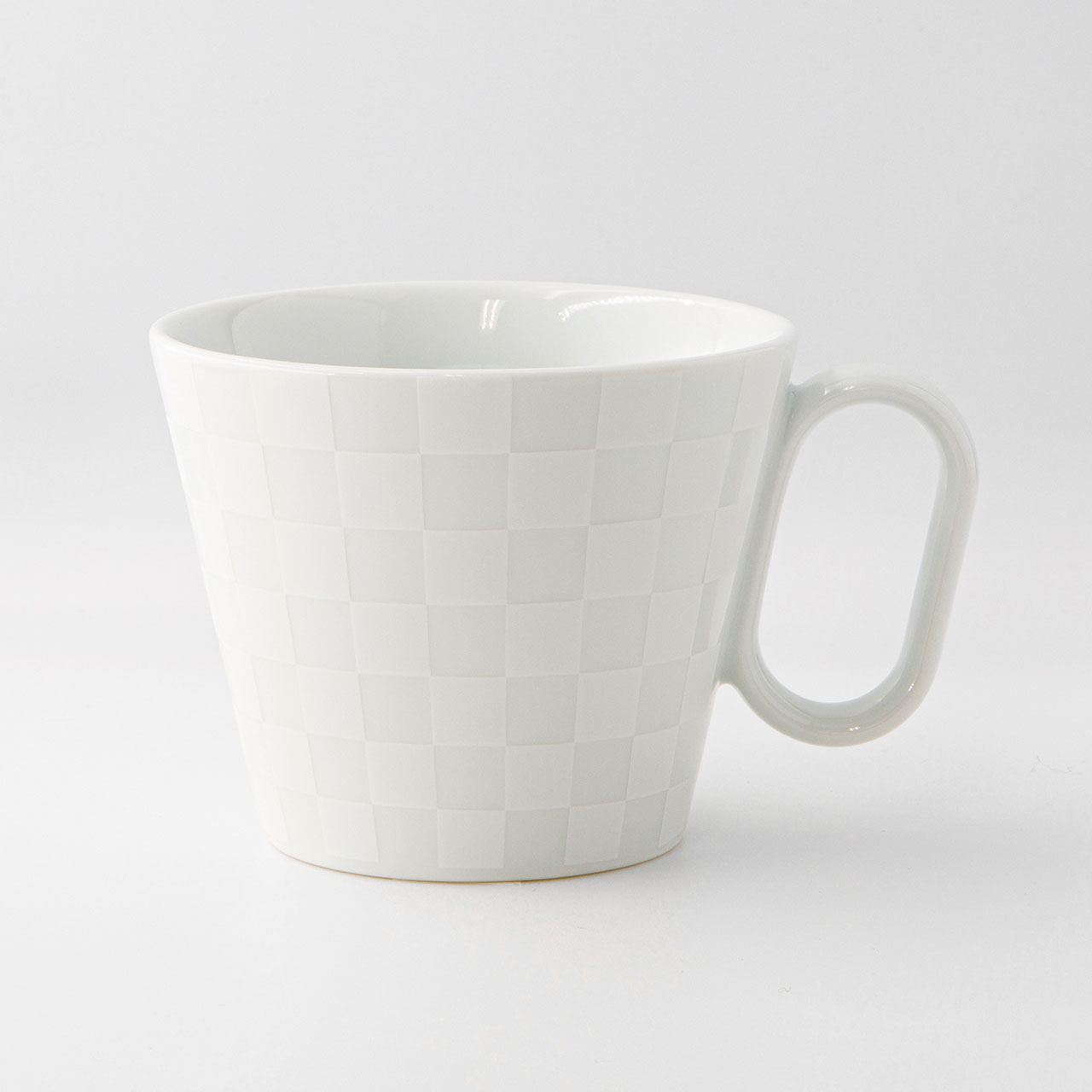 生涯を添い遂げるマグ 有田焼 レギュラー 市松 ホワイト