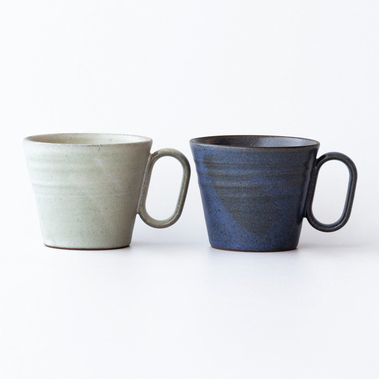 生涯を添い遂げるマグ 内原野焼 陽和工房 ペアセット 卯の花・群青 ギフトボックス入り