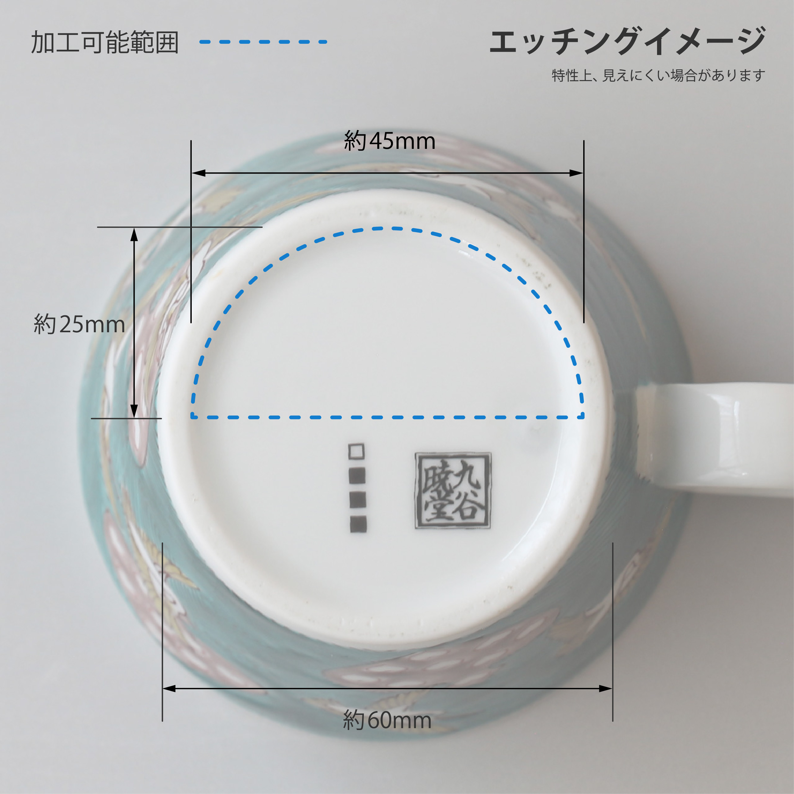 生涯を添い遂げるマグ 九谷焼 鶴カルタ紋 杉箱入り 鶴カルタ紋 large image number 7