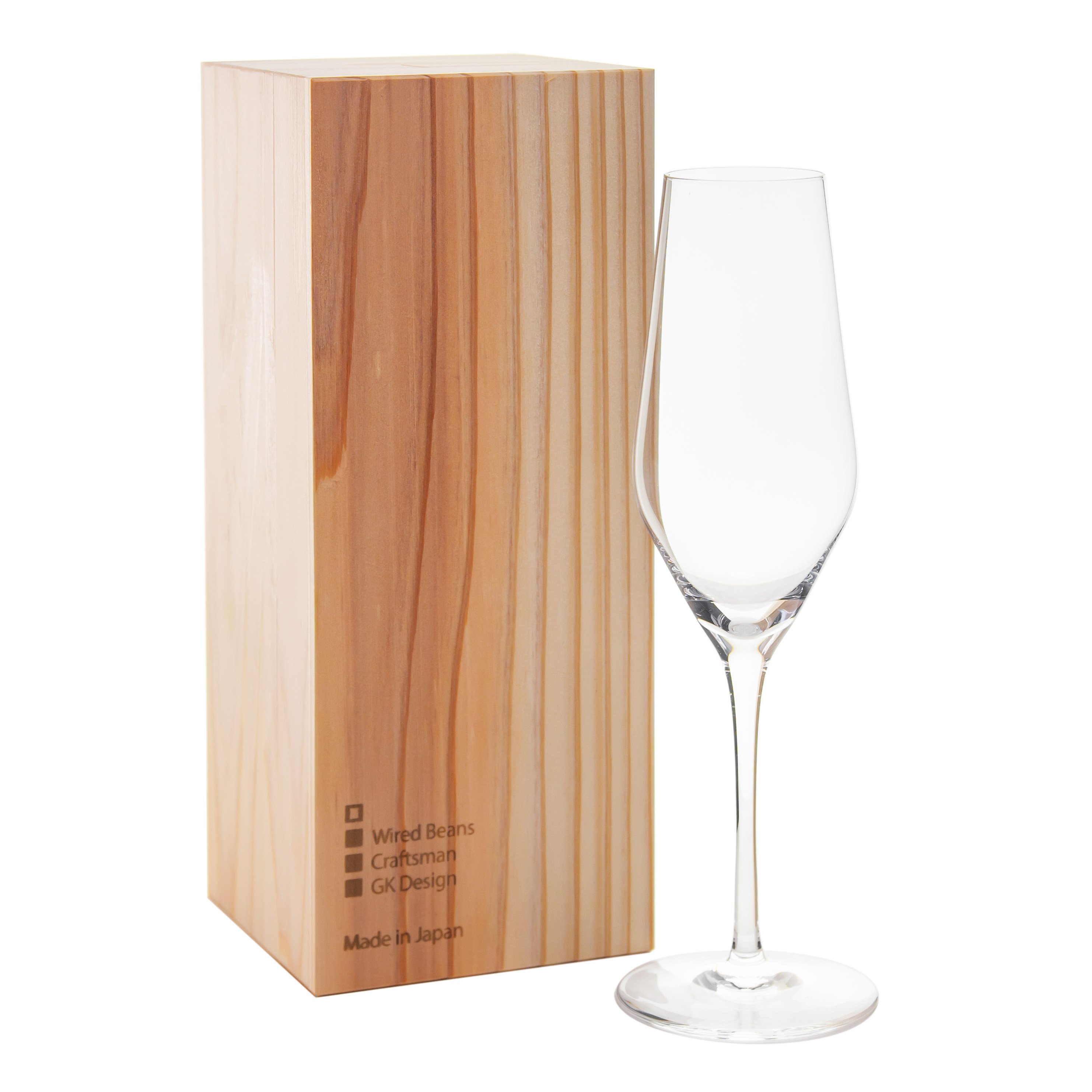 生涯を添い遂げるグラス SAKEグラス UMAKUCHI トランスペアレント（透明） 杉箱入り