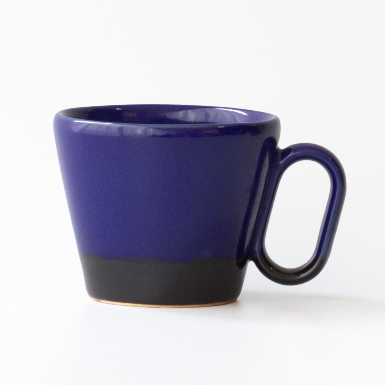 生涯を添い遂げるマグ 薩摩焼 帖佐窯 瑠璃釉 黒薩摩