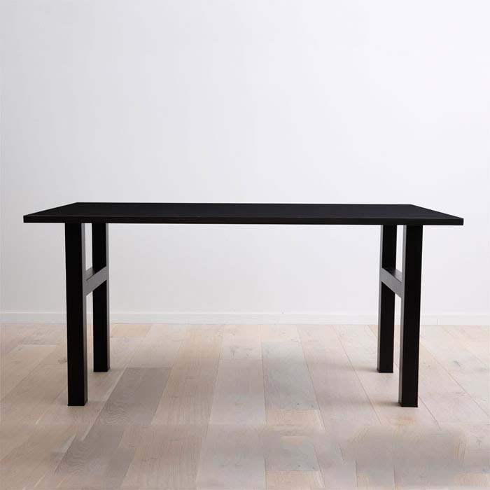 ［岩手］ふるさとの木で生まれる家具 テーブル 赤松 ブラック（1200サイズ）