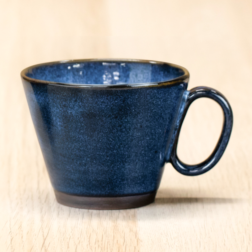 生涯を添い遂げるマグ 新庄東山焼 レギュラー ネイビー マグカップ コーヒーカップ 陶器 日本製 山形 image number 2