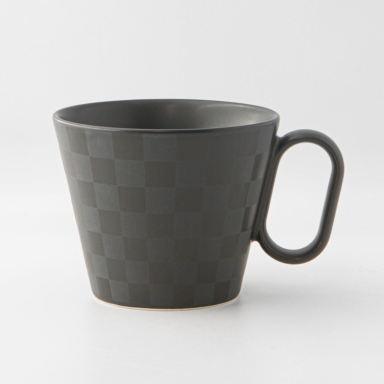 生涯を添い遂げるマグ 有田焼 レギュラー 市松 ブラックマット マグカップ コーヒーカップ 磁器 日本製 佐賀 image number 0