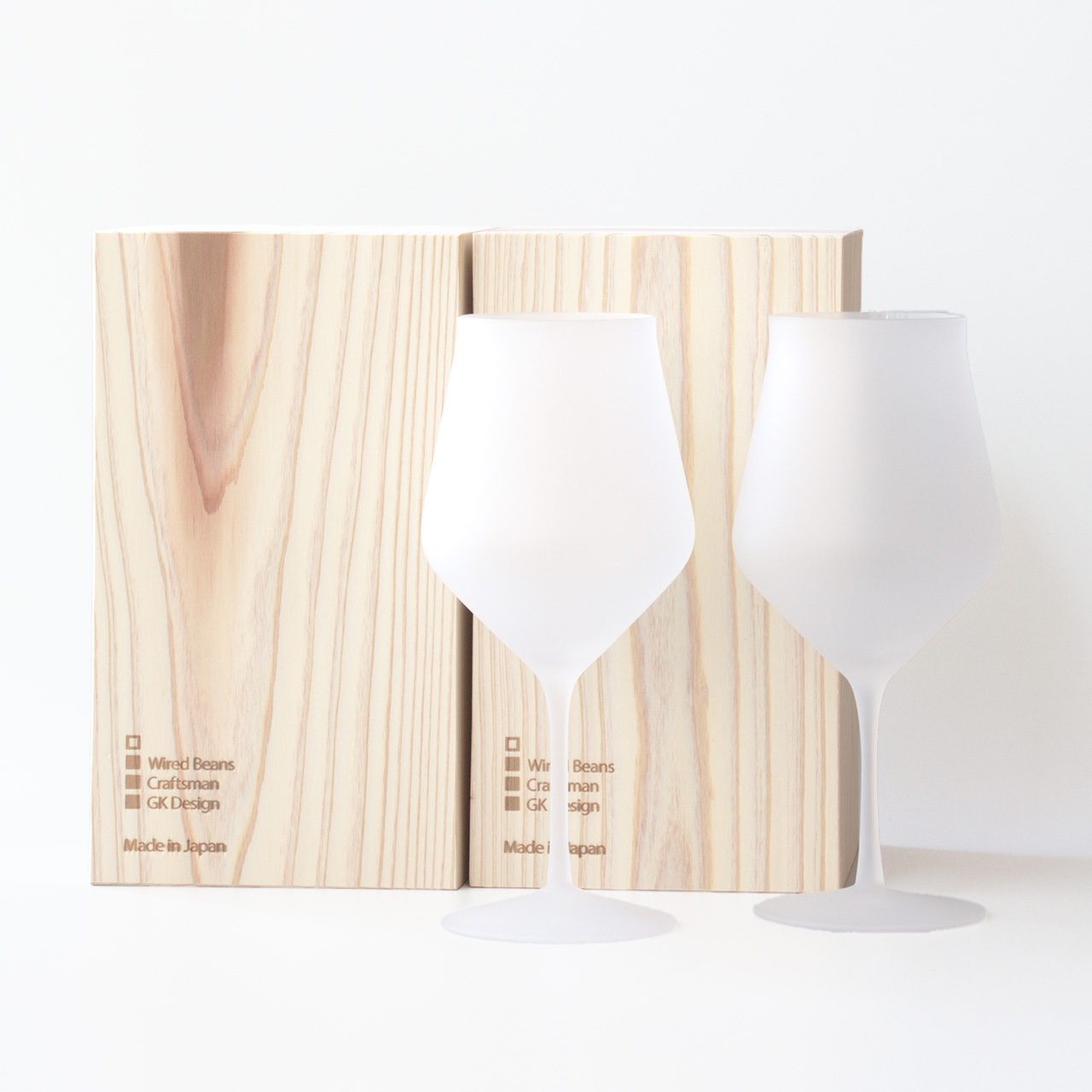 【2個セット】生涯を添い遂げるグラス ワイングラス ボルドー k フロスト 杉箱入り