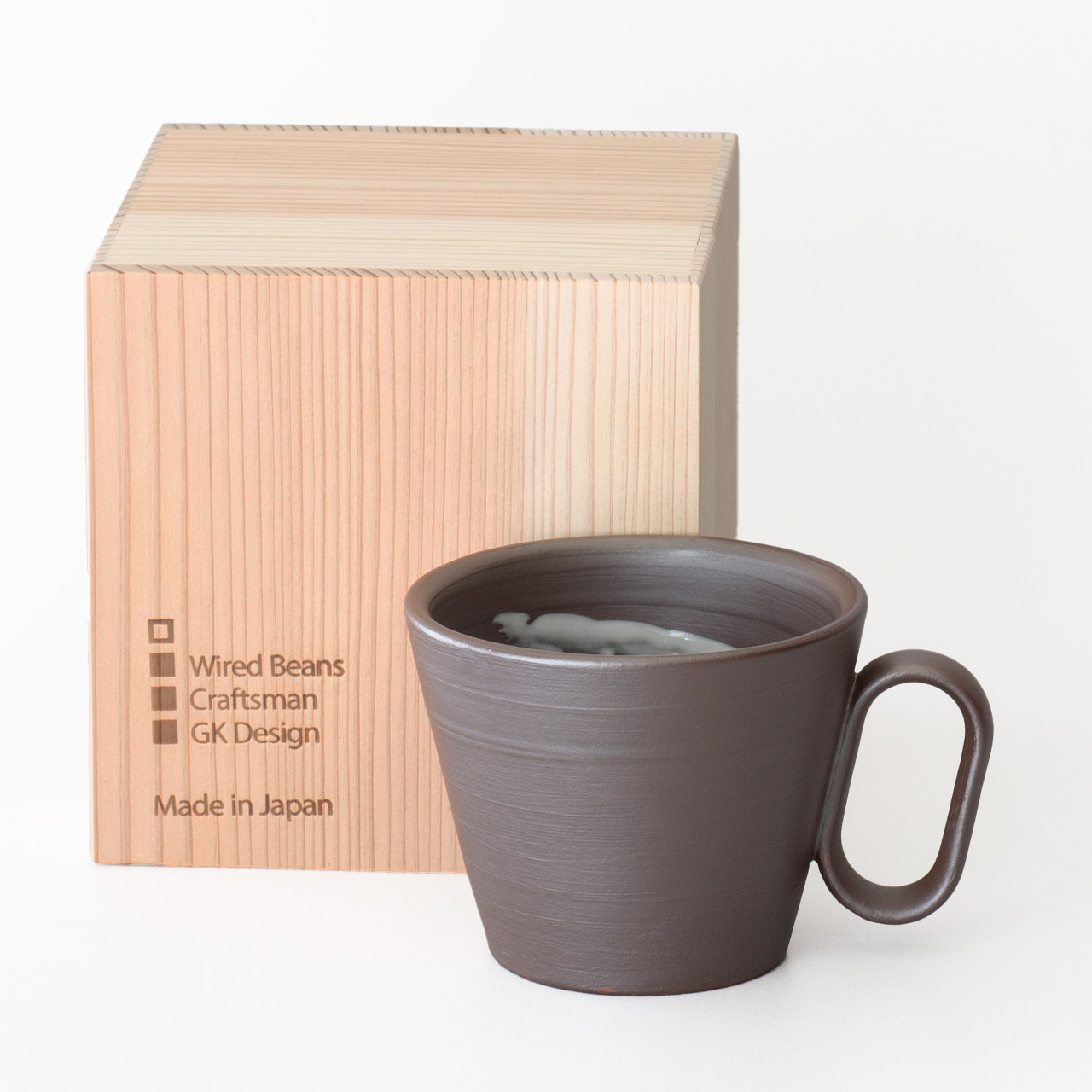 生涯を添い遂げるマグ 萬古焼 醉月陶苑 中白 杉箱入り 中白 large image number 1