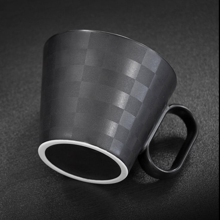 生涯を添い遂げるマグ 有田焼 レギュラー 市松 ブラックマット マグカップ コーヒーカップ 磁器 日本製 佐賀 image number 3