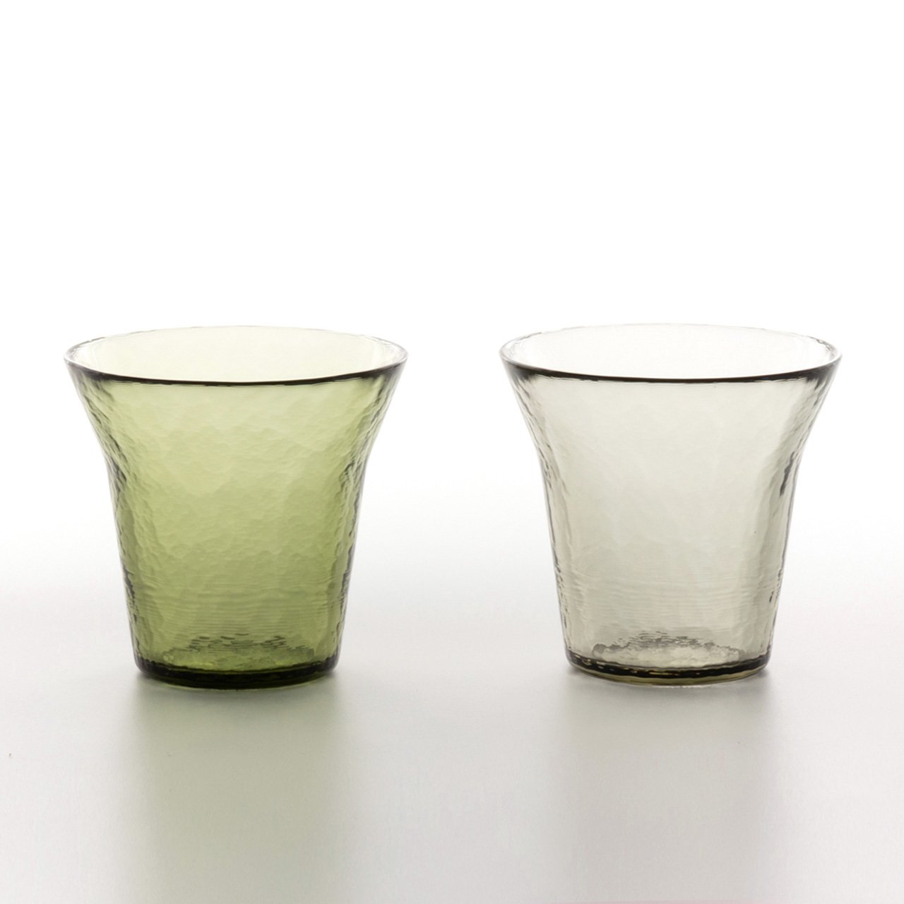 生涯を添い遂げるグラス タンブラー （津軽びいどろ） ペアセット グリーン・グレー ギフトボックス入り