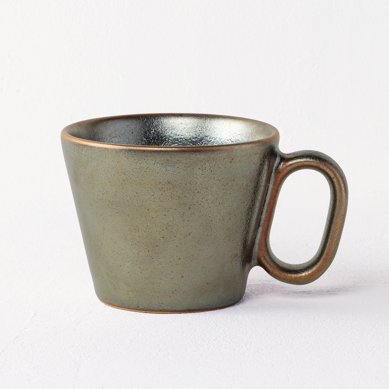 生涯を添い遂げるマグ 信楽焼 銀天目 杉箱入り