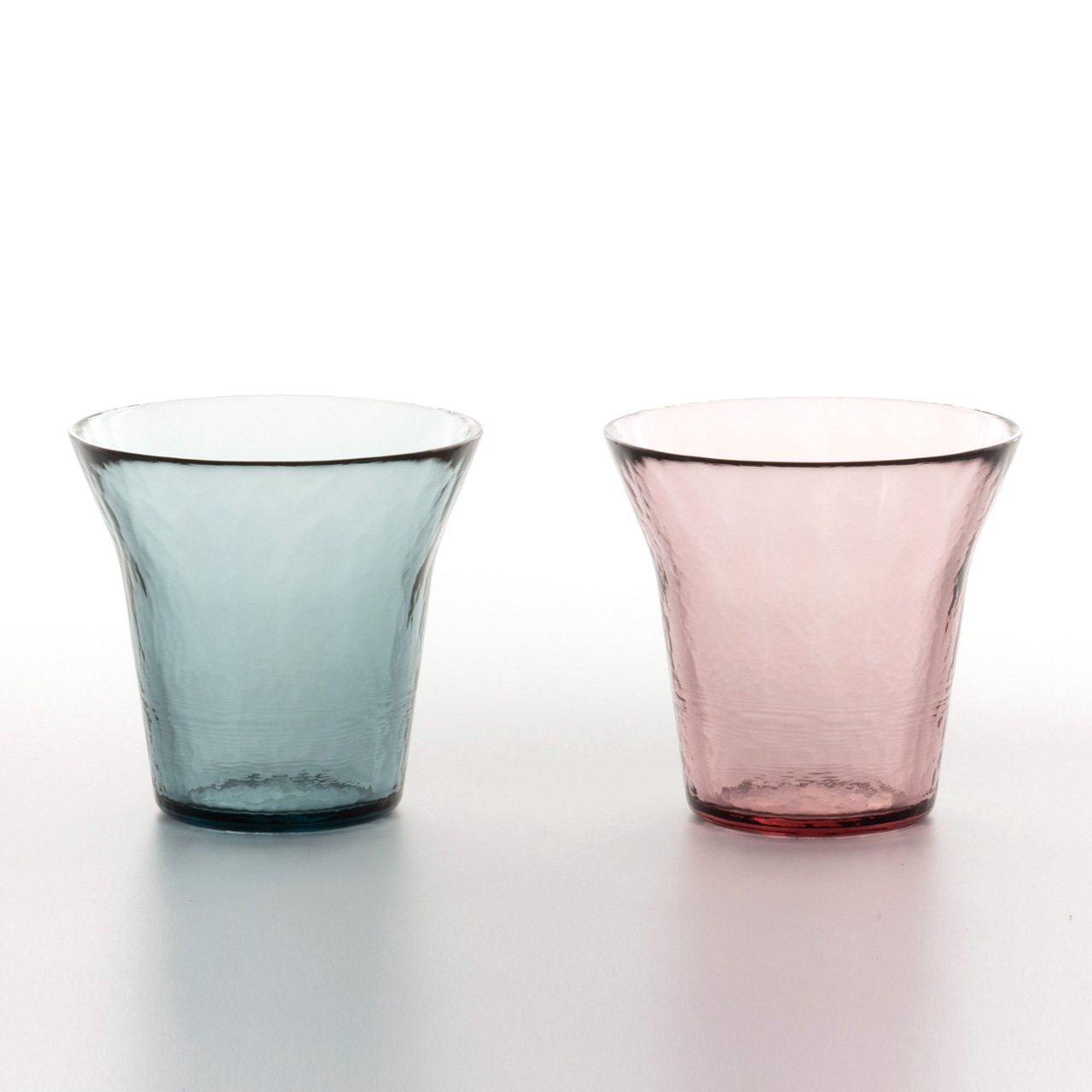 生涯を添い遂げるグラス タンブラー （津軽びいどろ） ペアセット ブルー・ピンク ギフトボックス入り