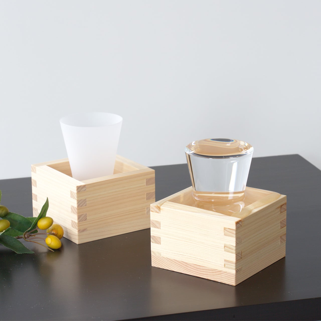 生涯を添い遂げるグラス SAKEタンブラー うす吹き トランスペアレント（透明）・一合升セット ギフトボックス入り トランスペアレント(透明) large image number 3