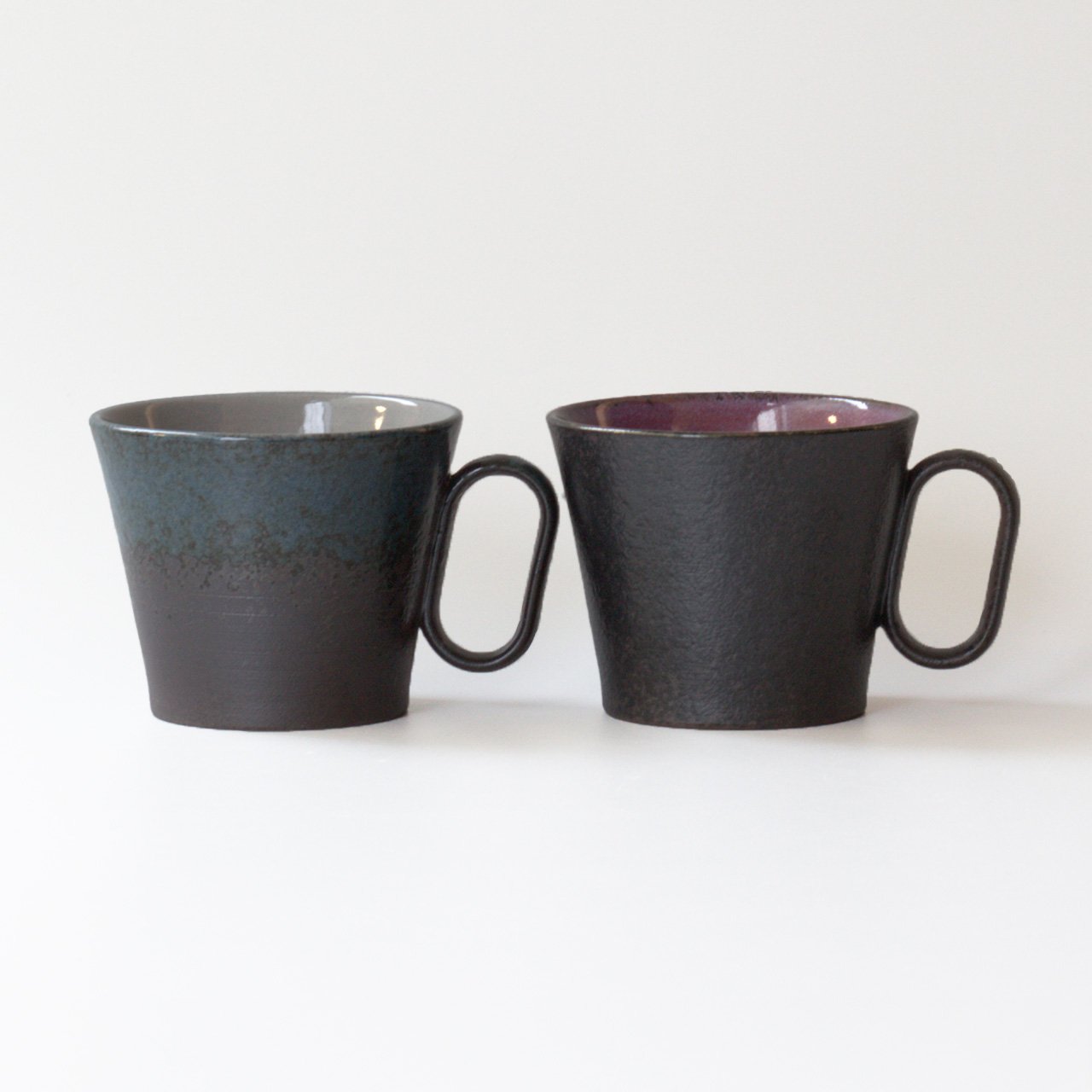 生涯を添い遂げるマグ 越前焼 竜仙窯 ペアセット 土灰釉・均窯釉 ギフトボックス入り