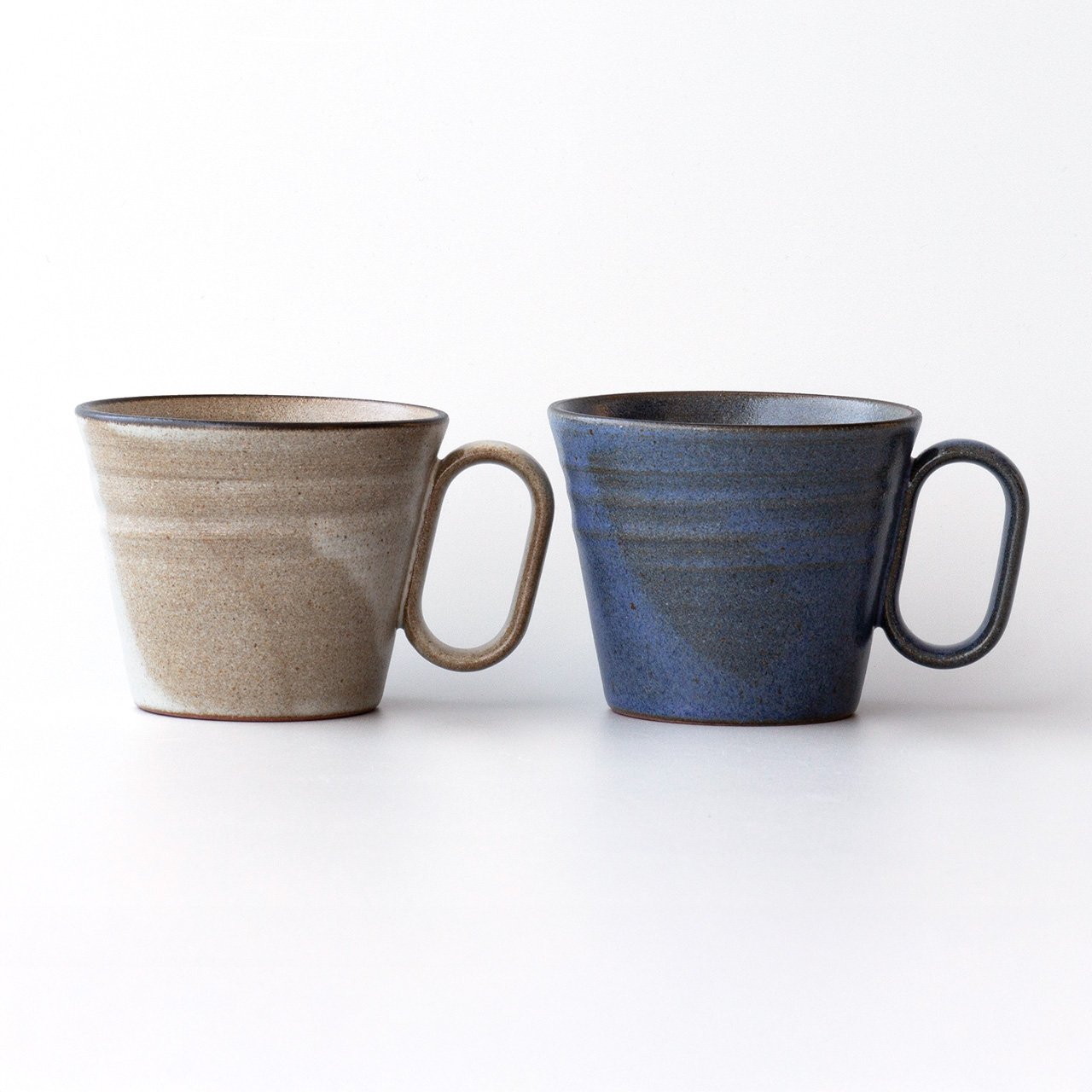 生涯を添い遂げるマグ 内原野焼 陽和工房 ペアセット 白茶・群青 ギフトボックス入り