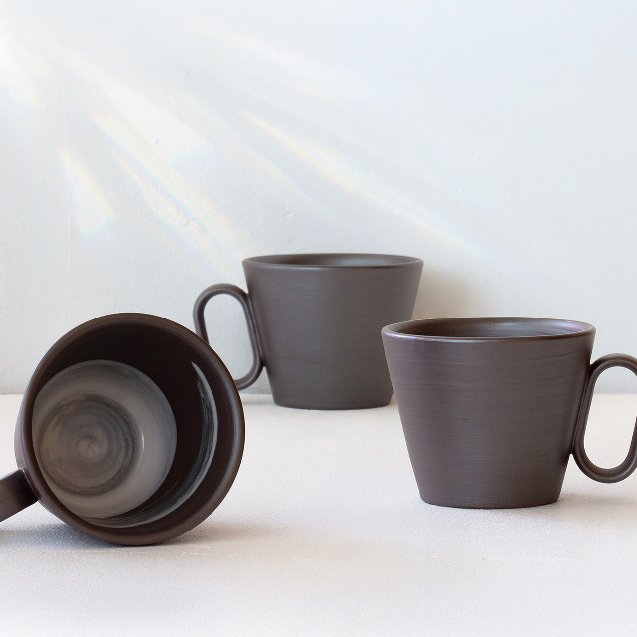 生涯を添い遂げるマグ 萬古焼 醉月陶苑 杉箱入り 無地 large image number 2