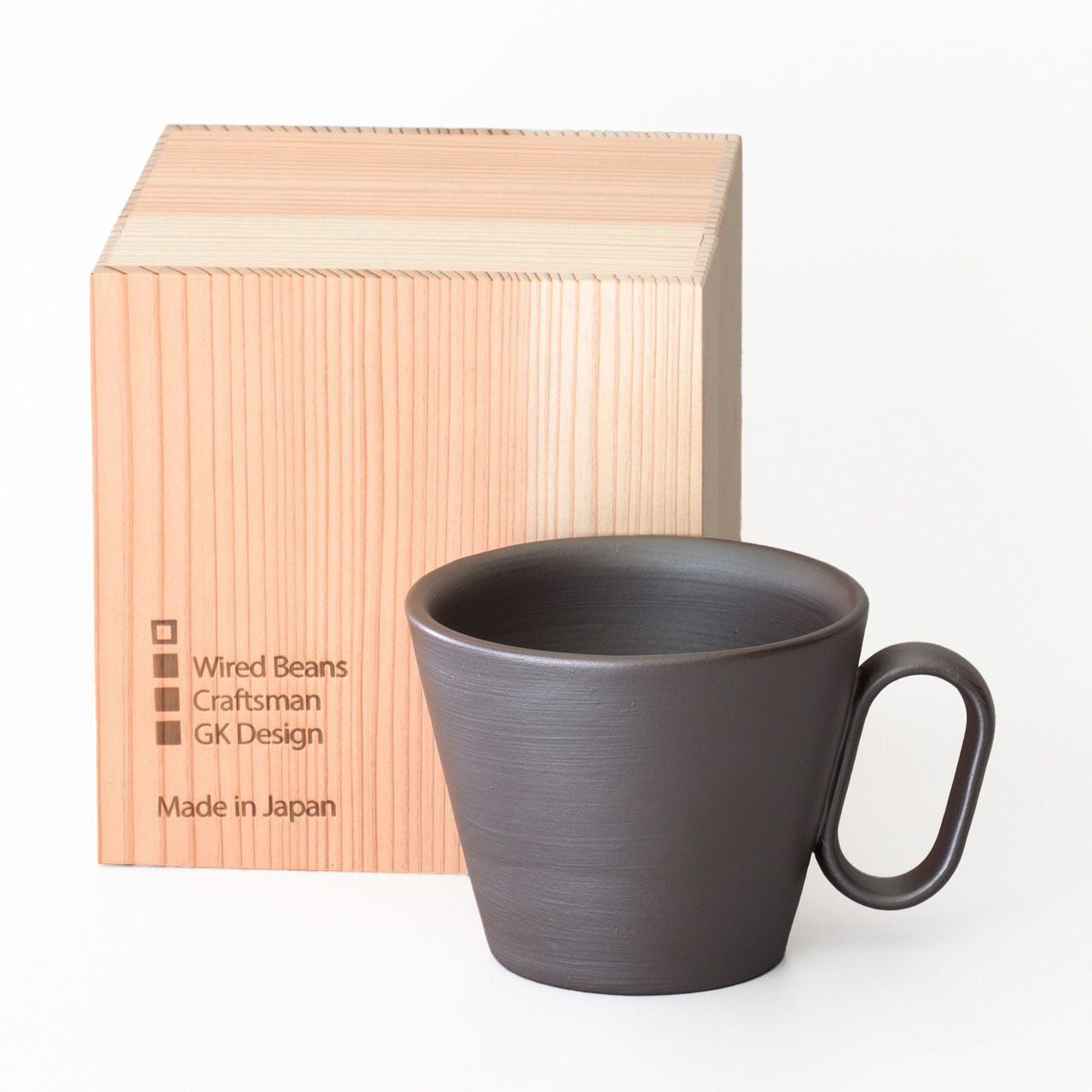 生涯を添い遂げるマグ 萬古焼 醉月陶苑 杉箱入り 無地 large image number 1